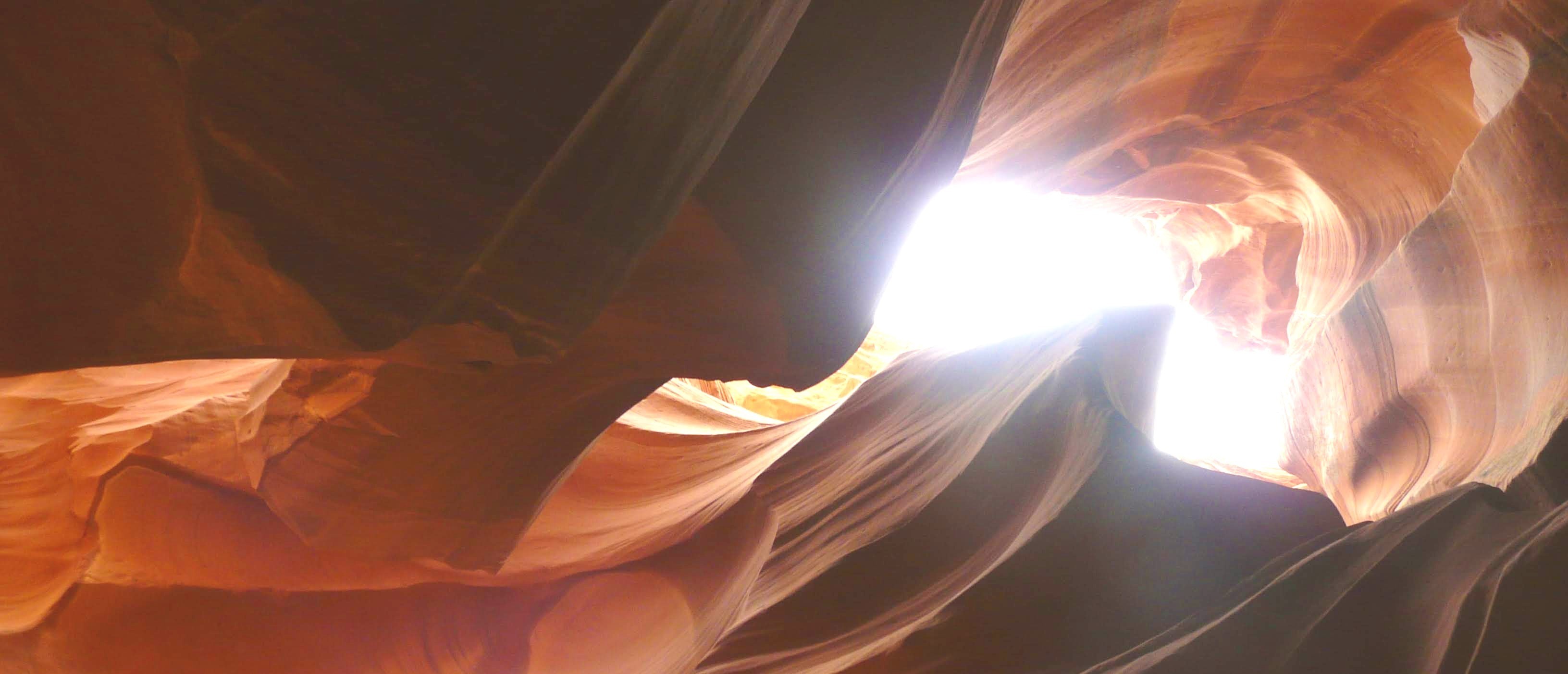 layers of sediment in Antelope Canyon